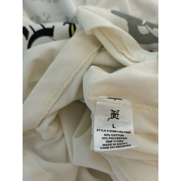 Ed Hardy Flame Skull Cropped Baby T-Shirt White Size Large 90s Sexy Tattoo - Picture 10 of 11